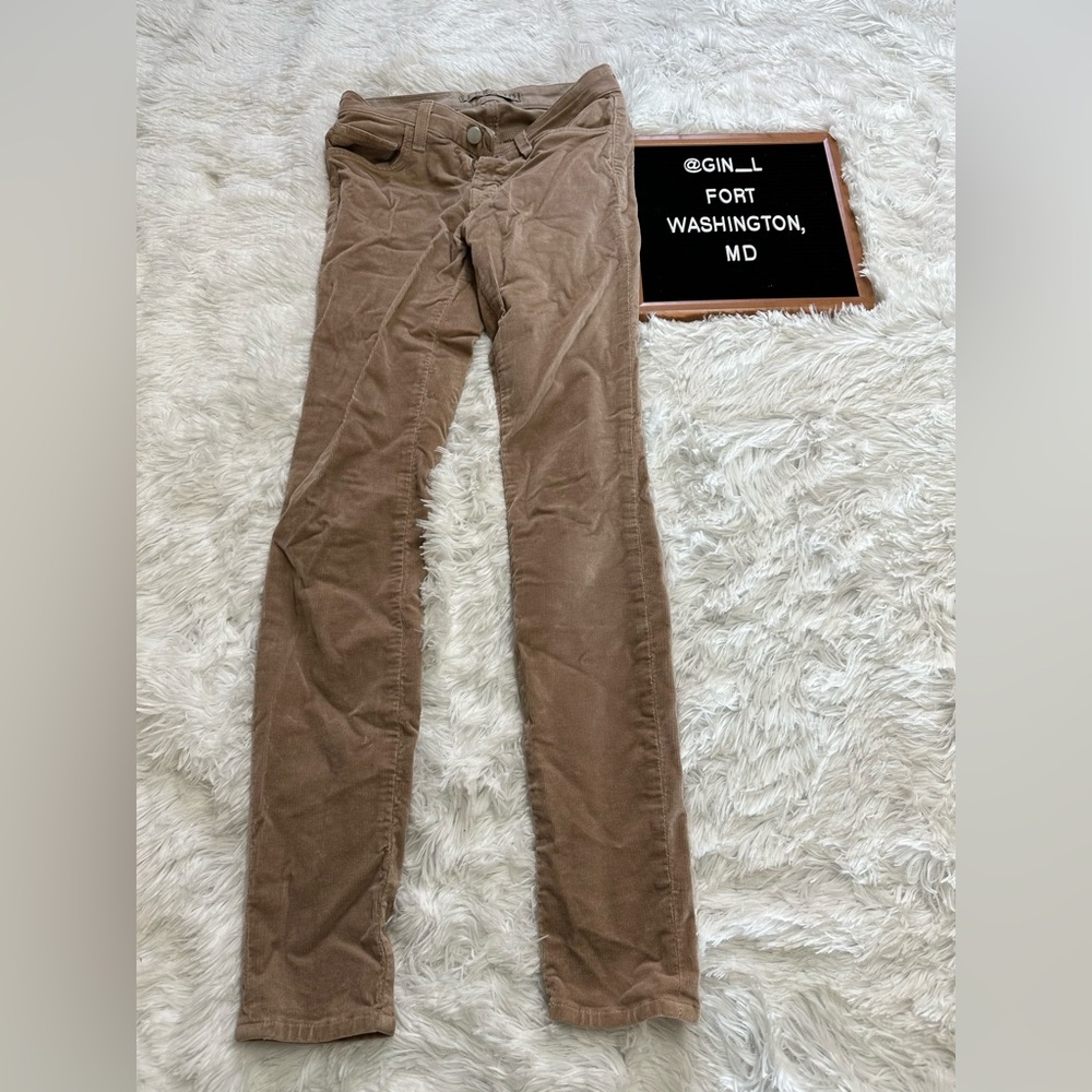 J Brand Lioness Skinny Leg Corduroy Jean Tan Size 25